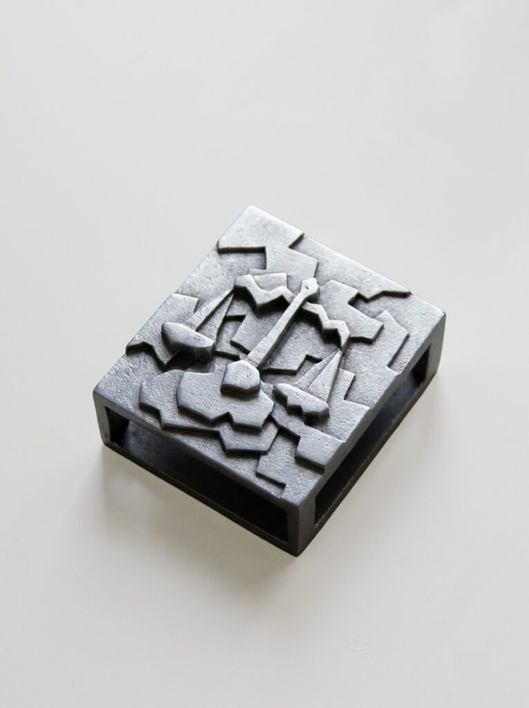 Detail of FOCO Libra sculptural matchbox by TRE PARIS
