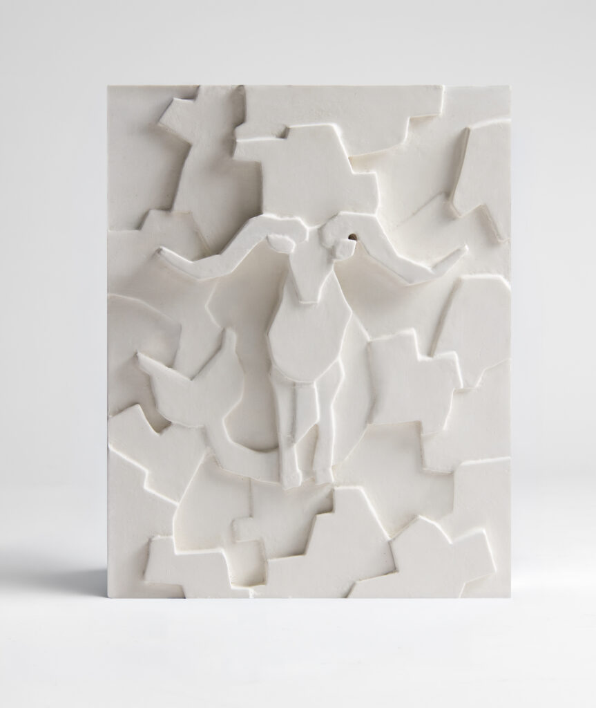 Detail of ASTRO Capricorn plaster lamp by TRE PARIS