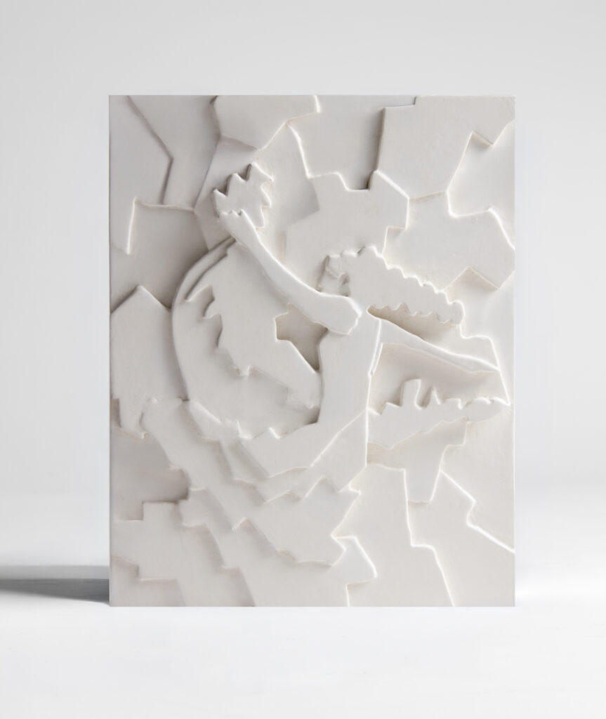 Detail of ASTRO Aquarius plaster lamp by TRE PARIS
